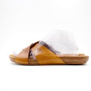 Yokono Twist Brown Flat Footbed Comfort Sandals - 9. Made in Spain
